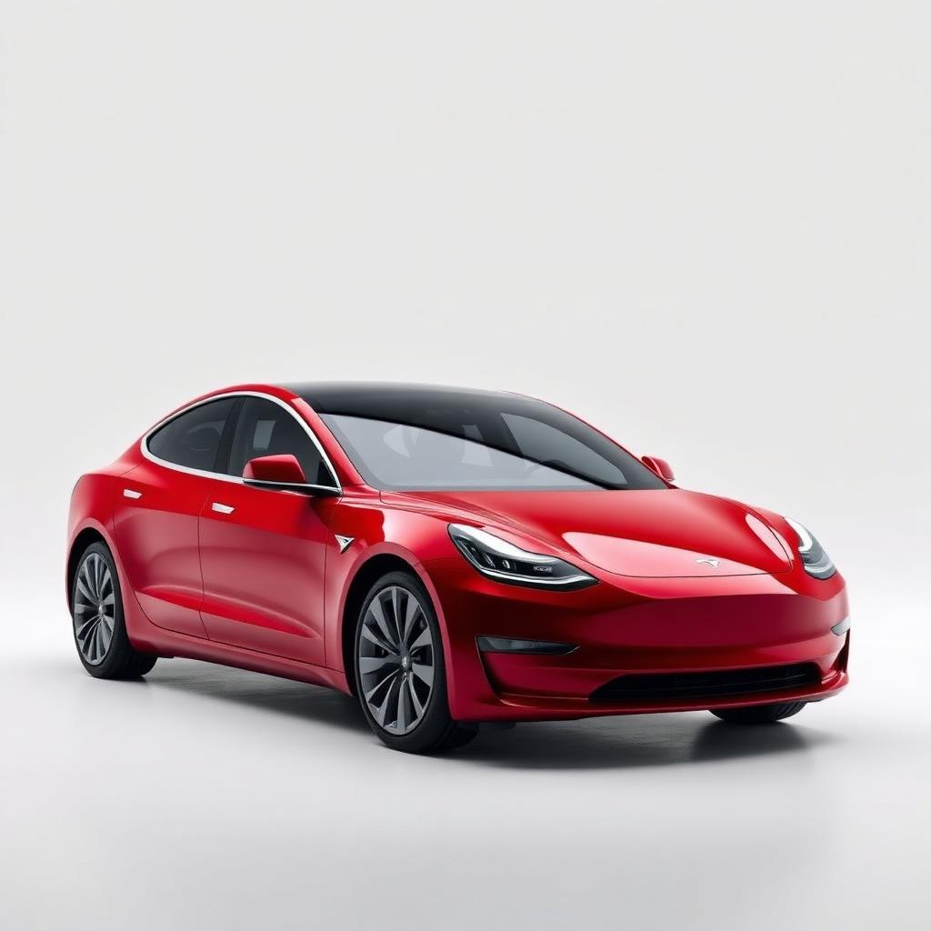 Red 2023 Tesla Model 3 Long Range